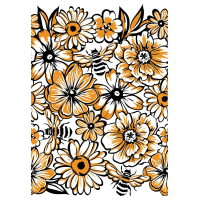 Crafter's Companion Bees in the Border A6 Background Layering Stamps (CC-ST-CA-BKBEE)